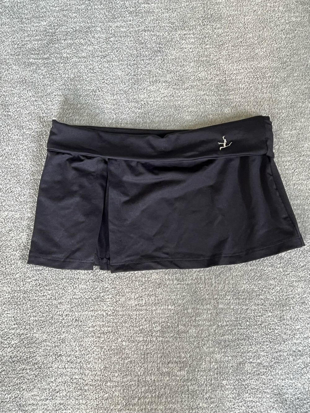 AMB Designs Black Dance Mini Skirt with Rollover Waist Sz. M